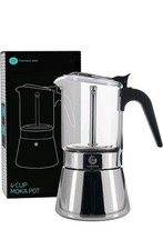Coffee Gator 4 Cup Moka Pot 160ml Stovetop Espresso Maker Glass Stainless Steel