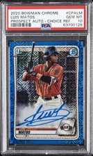 2020 BOWMAN CHROME PROSPECT AUTO #CPALM LUIS MATOS 146/150 PSA 10 AUTO