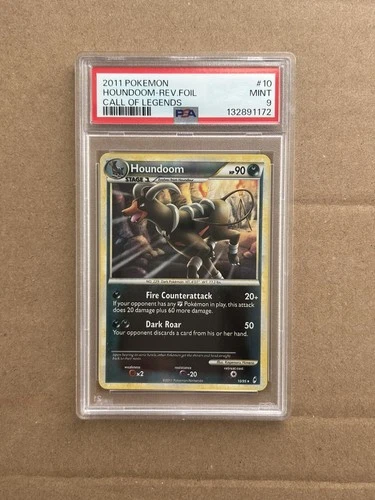 2011 Pokemon Call Of Legends #10 Houndoom Reverse Foil PSA 9 MINT