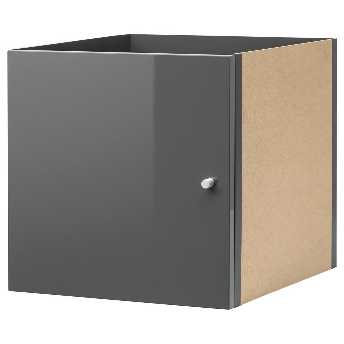 IKEA KALLAX Insert With Door High-Gloss Gray 13×13″ 703.342.22-NEW