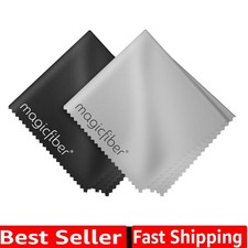 Microfiber Cleaning Cloths, 2 Pack - Cloth for Glasses, Lens, Screens  More