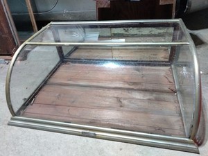 Antique Curved Glass Display Case | eBay