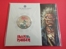 ROYAL MINT IRON MAIDEN 2025 £5 COLOUR COIN BOOKLET MUSIC ROCK LEGENDS *SOLD OUT*