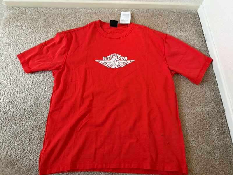 *BRAND NEW*Men Jordan Rare Air Crew Neck T-shirt Chili Red/Sail Sz Md IB3130-673