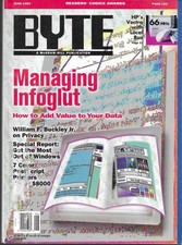 BYTE MAGAZINE JUNE 1992 VOL. 17 NO. 6 VG MORE BYTES IN EBAY STORE DISCOUNTS
