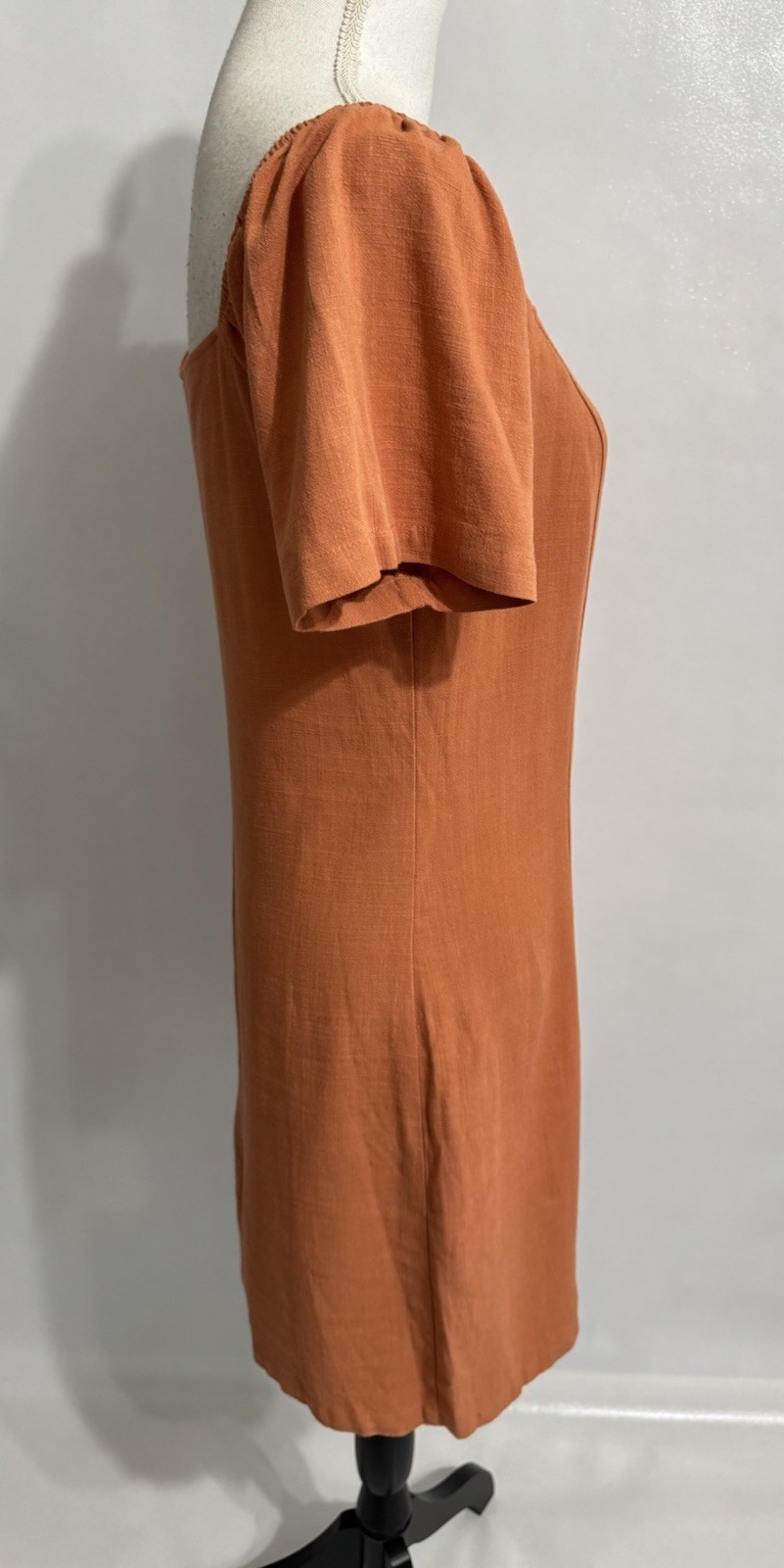 Rita Row Size Small Rust Button Capsule Basic Dre… - image 8