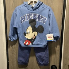 Mickey Mouse Sweatsuit With Hoodie 4T Blue Mickey Junior Set