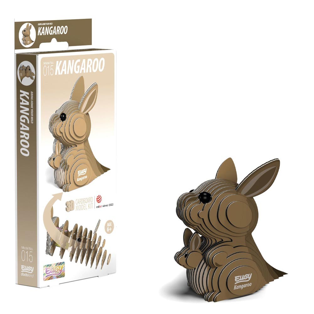 Eugy Kangaroo 015 3D Cardboard Model Kit - Image 3