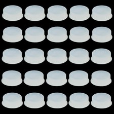 Moicstiy 25 Pcs Silicone Flute Plugs, 7mm Key Cover, 25, Transparent