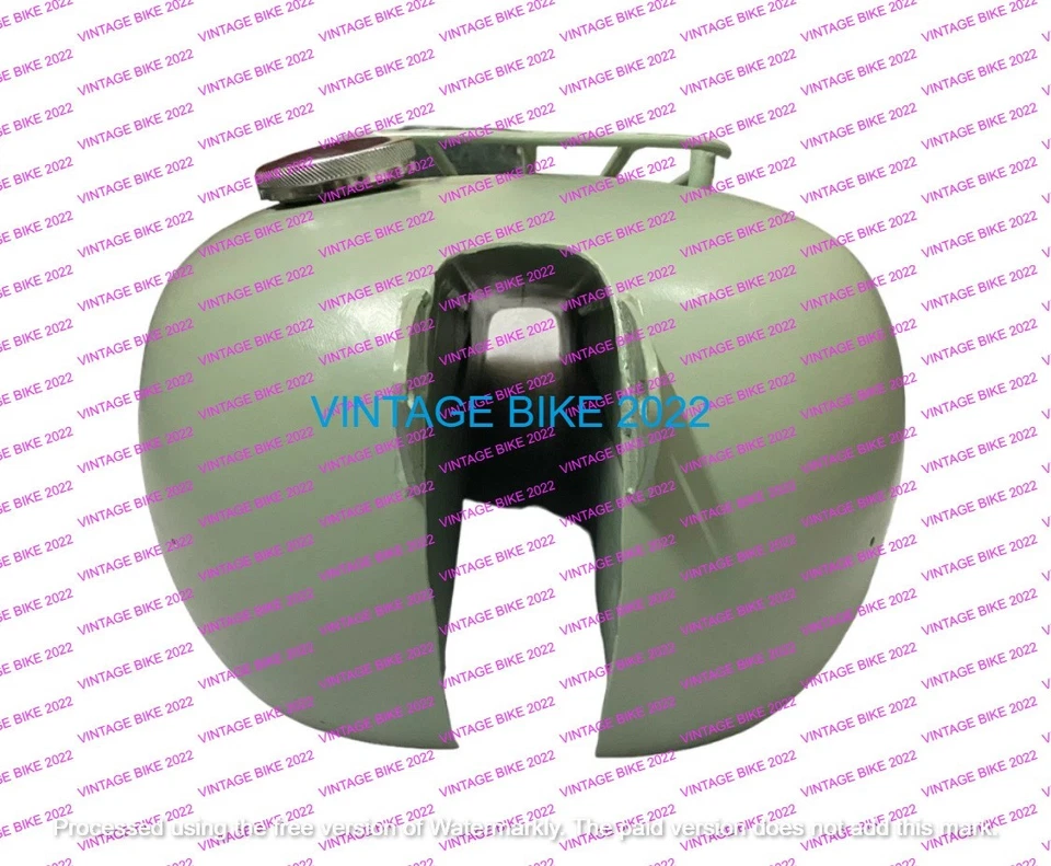 Tanque de combustible Triumph Trophy TR5 500cc acero gasolina cruda modelo 1949 + tapa / apto para Foto 4 de 4