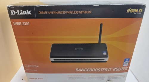 D-Link WBR-2310 Gold Series Rangebooster G Wireless Router w cords. NO CD   (M3)