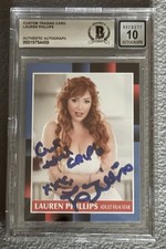 Lauren Phillips Signed Custom Trading Card BAS Beckett COA Autograph Grade 10