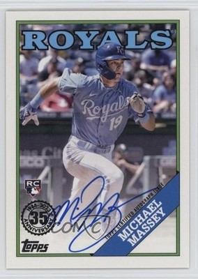 2023 Series 1 1988 Topps Baseball Michael Massey #88BA-MAS Rookie Auto RC b5f