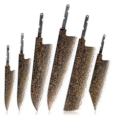 Messerklinge Damaststahl Rohklinge K&uuml;chenmesser Klinge Kupfer-Damast Messer DIY