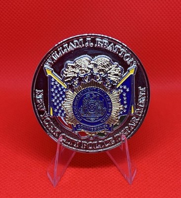 NYPD Commissioner William J Bratton MCCA Police Executive Research Forum 2'' Coin