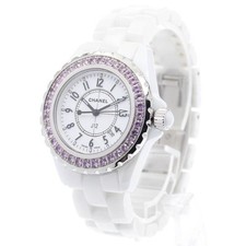 Chanel J12 H1181 33mm SS White Dial Quartz Date Watch #C5320
