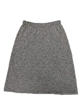 VINTAGE DYLANI BLACK WHITE KNIT A LINE SKIRT WITH ELASTIC WAIST SZ LG