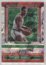 2019 Contenders Optic Winning Tickets Red Cracked Ice Prizm Bill Russell HOF 0c2