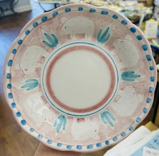 Vietri Pottery- Campagna Style Pattern 8 Inch Plate Made/Painted by hand-Italy