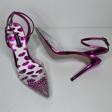 Nine West Foreva 3 Platino Glass Stone Pointed Toe Pumps Women’s Size 7 M