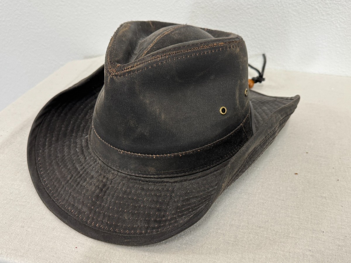 Vintage DPC Handmade western rugged Outback hat size XL Arthur Morgan Hat RDR2 Replica Handmade Genuine Cowhide  main image 4