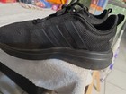 Adidas Cloudfoam Black Sneakers Size 4 A16924 Low Top Lace Euc — photo 6