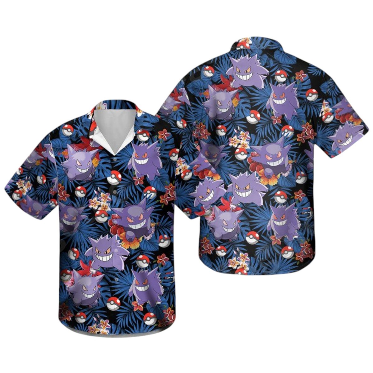 Gengar Pokemon Hawaiian Shirt | eBay