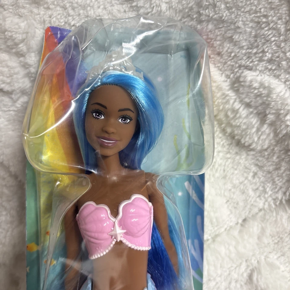 芭比 Dreamtopia 美人鱼娃娃带浅蓝色头发 - 全新带盒  — 第 4/4 张图片