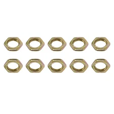 50Pack M7x1mm(DxL) Hex Nuts 304 Stainless Steel Hexagon Nuts - Gold Tone
