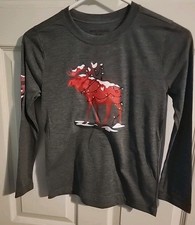 Abercrombie Kids Sleep Gray Top Size 9-10 Christmas Moose Logo
