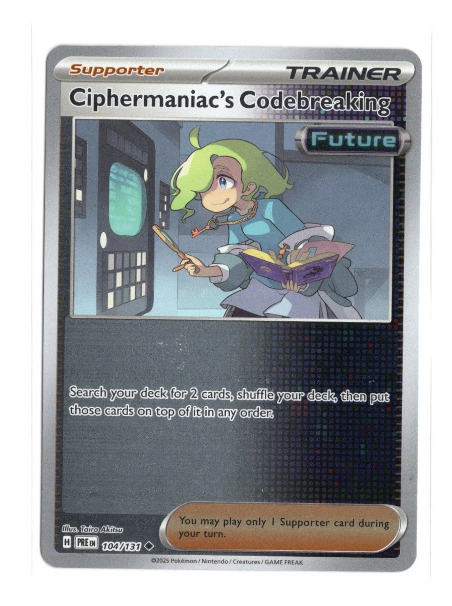 Pokemon Ciphermaniac's Codebreaking 104/131 Reverse Holo Prismatic Evolutions NM