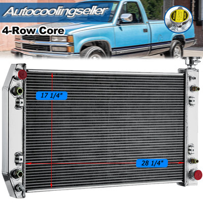 4-Row Aluminum Radiator Fits 1988-2000 CHEVY C/K 1500 2500 3500 5.0L 5.7L V8 US