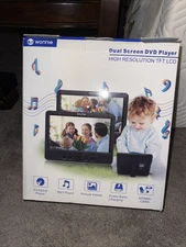 WONNIE 10.5" Portable Dual Screen DVD Player - W1011B , One remote control only
