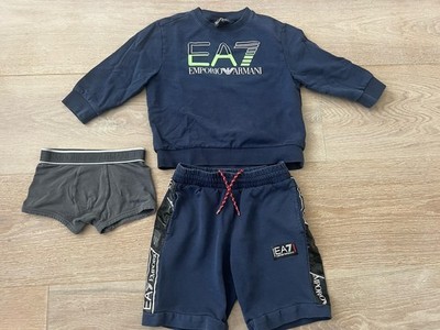 Boys  Emporio Armani Shorts + Pullover Top + Undies Size 4A 4 Years Old 