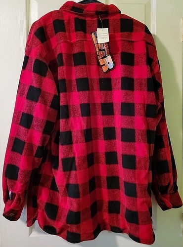 Vintage Marlboro 1/4 Zip Fleecejacke Gr. M Wendepullover rot/kariert - Bild 18 von 21