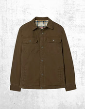 Men’s Fat Face Overshirt Collared Long Sleeve Rutland Layring Brown Pockets