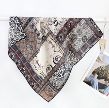 70 Cashmere 30 Silk Shawl totem Print Neckerchief 26'' Scarf Bandana Wrap new