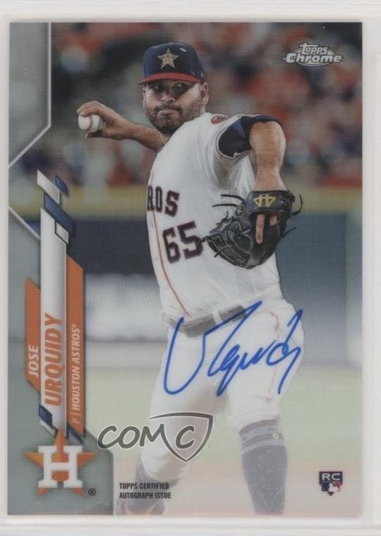 2020 Topps Chrome Rookie Auto Refractor 376/499 Jose Urquidy #RA-JU Auto 0l6z