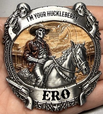  El Paso West Texas Field Office ERO Huckleberry The Posse Skull Challenge Coin