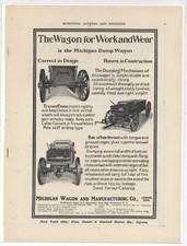 1916 Michigan Wagon & Mfg. Co. of Jackson MI Ad: Michigan Dump Wagon w. Trusses