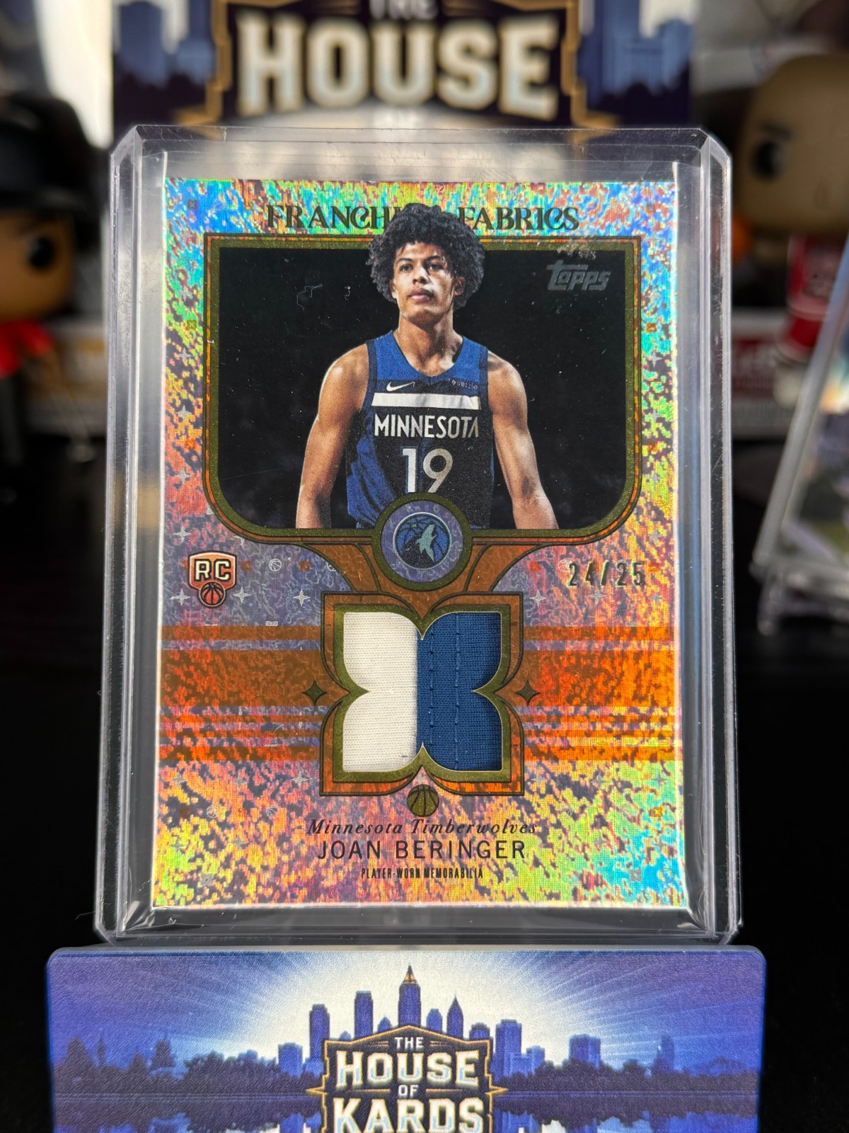 2025-26 Topps Basketball Franchise Fabrics Joan Beringer #FF-JB Orange Foil /25