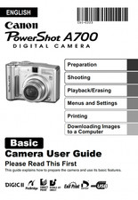 Canon POWERSHOT A700 Digital Camera User Owner Instruction Manual