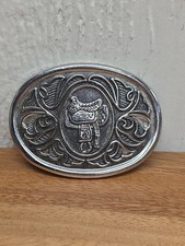 Avon Vintage Silver Tone Horse Saddle Belt Buckle