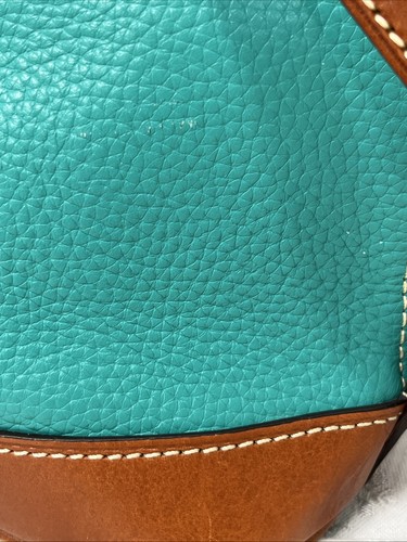 Dooney & Bourke Pebble Grain Zip Satchel Spearmint Green Purse Adjustable Strap - Picture 12 of 24
