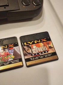 Atari Lynx Handheld Console + 4 Games + Original &ndash; Tested & Working Great!