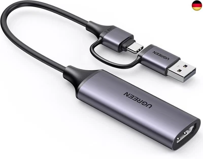 UGREEN Video Capture Card, 4K HDMI auf USB C/A Capture Card, 1080P Video