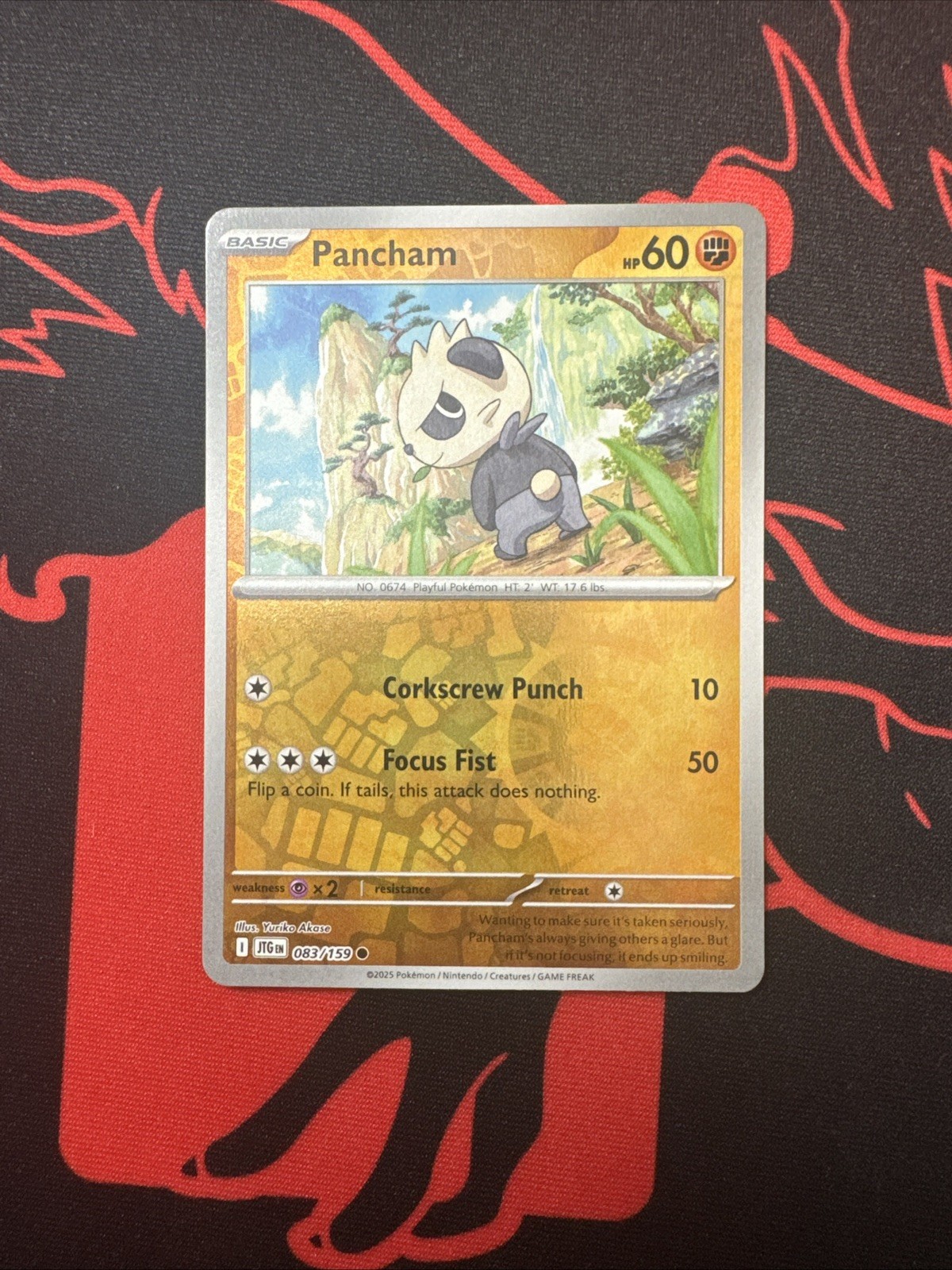 Pancham - Reverse Holo - 083/159 - Journey Together - English - NM/M - Pokemon