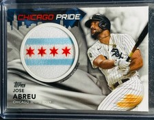 Jose Abreu - 2022 Topps S1 CHICAGO PRIDE Commemorative City Flag PATCH RELIC MEM