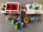VNTG  FP Van&Camp ,7Plastic People, Car, Chair, Grill, Bench Plus 1970s Wood(4)