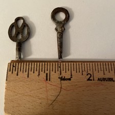 Two Vtg Pocket Watch Keys one is a 9 they other isn  t marked